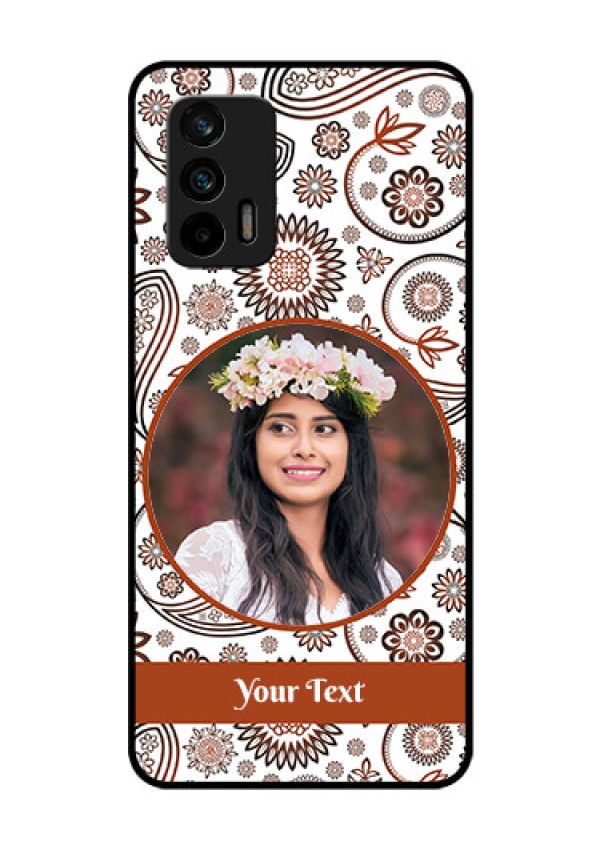 Realme GT 5G Custom Glass Mobile Case - Abstract Floral Design 