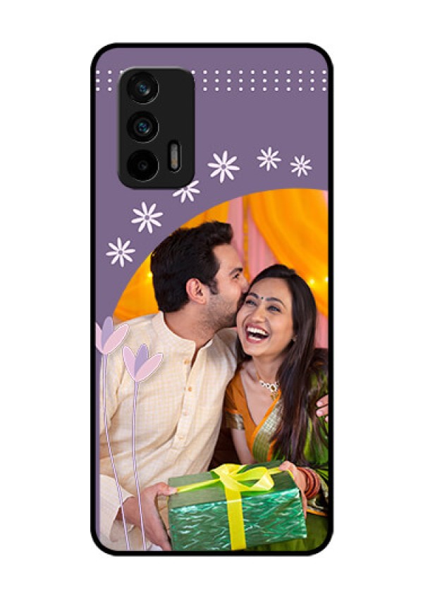 Realme GT 5G Custom Glass Mobile Case - Lavender flowers design 