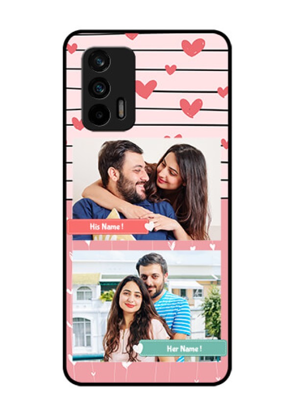 Realme GT 5G Custom Glass Mobile Case - Photo with Heart Design