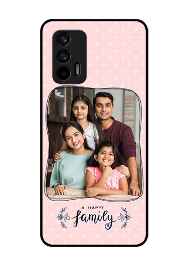 Realme GT 5G Custom Glass Phone Case - Family with Dots Design