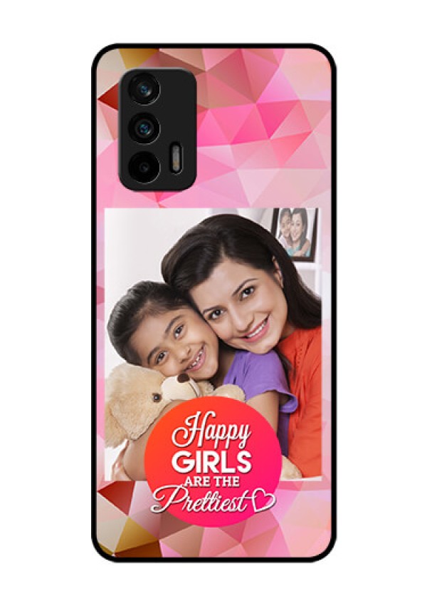 Realme GT 5G Photo Printing on Glass Case - Abstract Triangle Design
