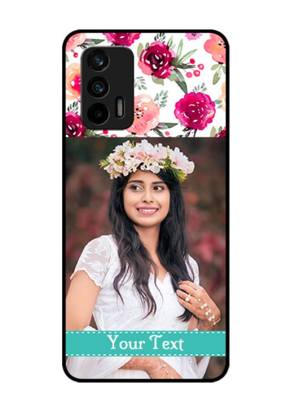 Realme GT 5G Custom Glass Phone Case - Watercolor Floral Design