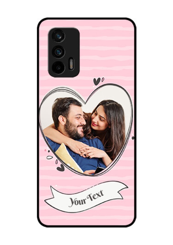 Realme GT 5G Custom Glass Phone Case - Vintage Heart Design