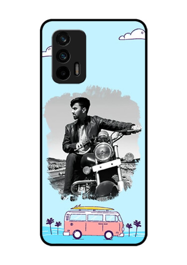 Realme GT 5G Photo Printing on Glass Case - Travel & Adventure Design