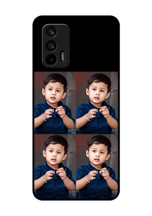 Realme GT 5G 4 Image Holder on Glass Mobile Cover