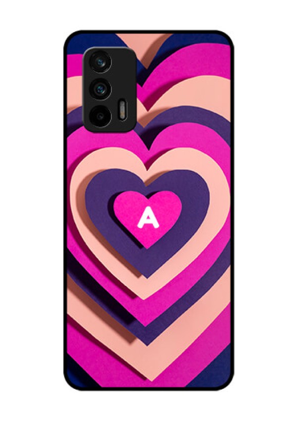Realme Gt 5G Custom Glass Mobile Case - Cute Heart Pattern Design