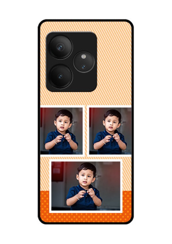 Realme GT 6 Custom Glass Phone CaseBulk Photos Upload Design
