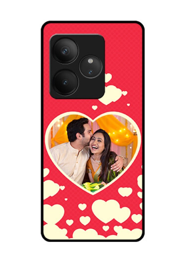 Realme GT 6 Custom Glass Phone CaseLove Symbols Phone Cover Design