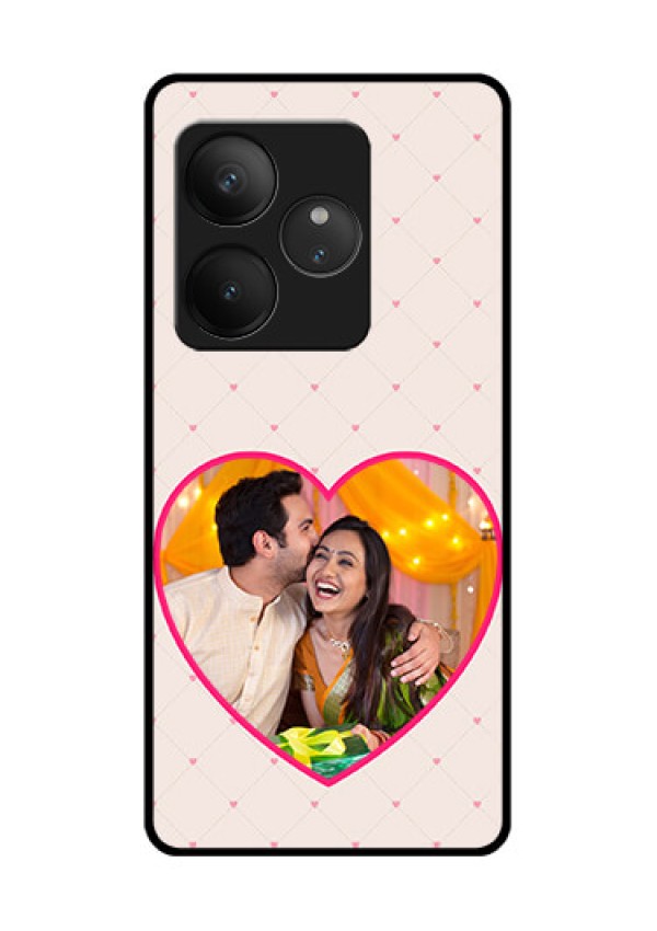 Realme GT 6 Custom Glass Phone CaseHeart Shape Design