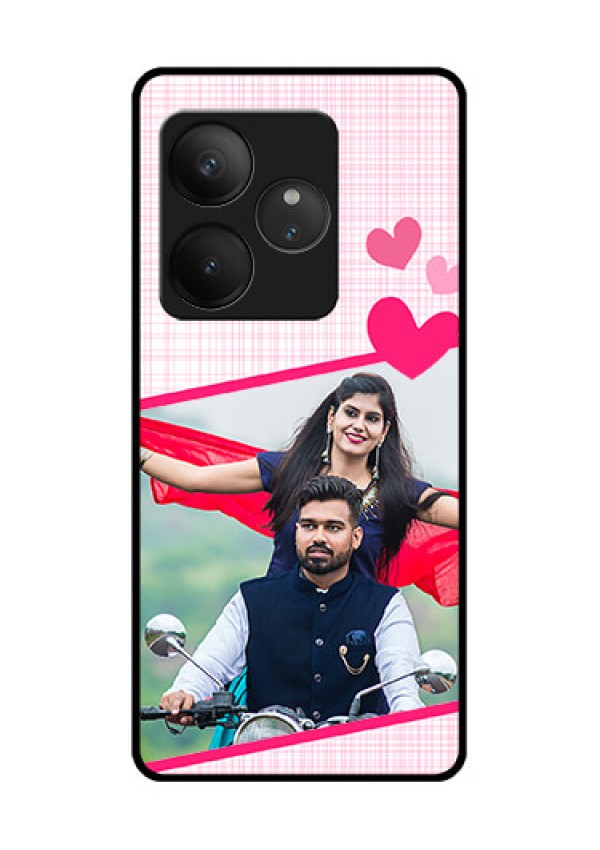 Realme GT 6 Custom Glass Phone CaseLove Shape Heart Design