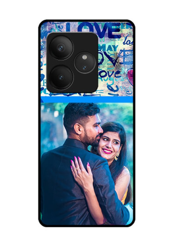 Realme GT 6 Custom Glass Phone CaseColorful Love Design