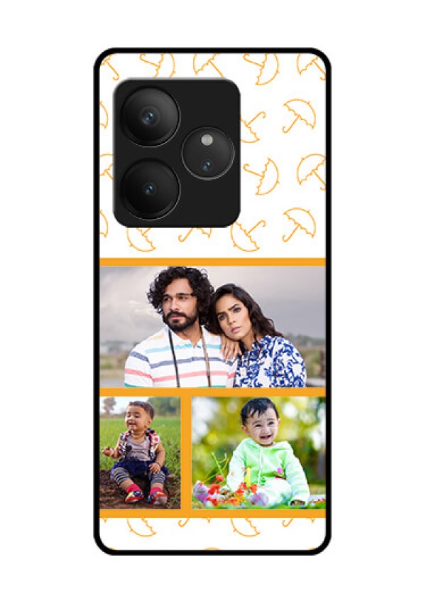 Realme GT 6 Custom Glass Phone CaseYellow Pattern Design
