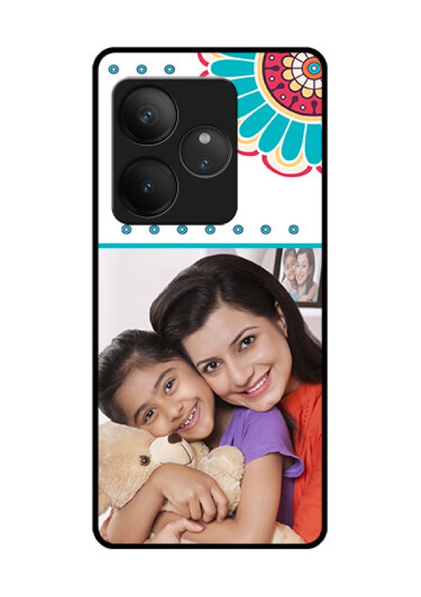 Realme GT 6 Custom Glass Phone CaseFlower Design