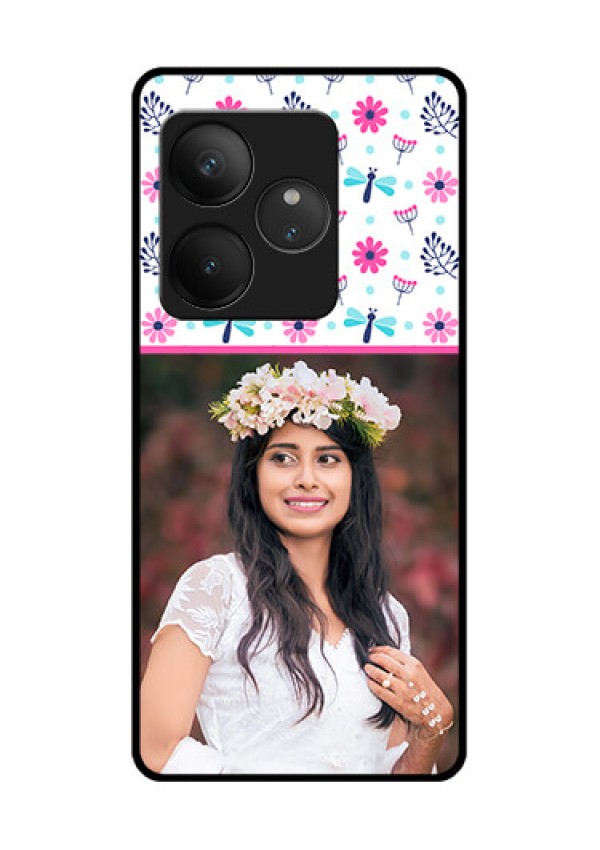 Realme GT 6 Custom Glass Phone CaseColorful Flower Design