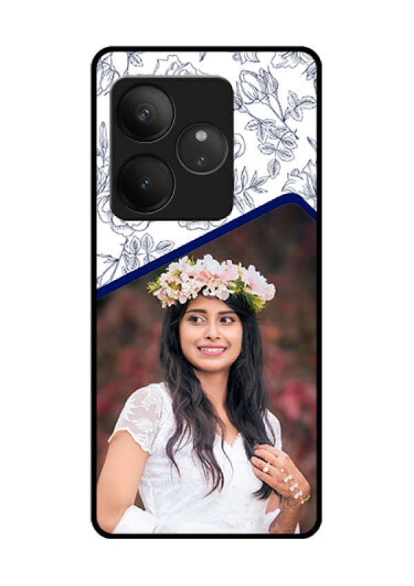 Realme GT 6 Custom Glass Phone CaseClassy Floral Design