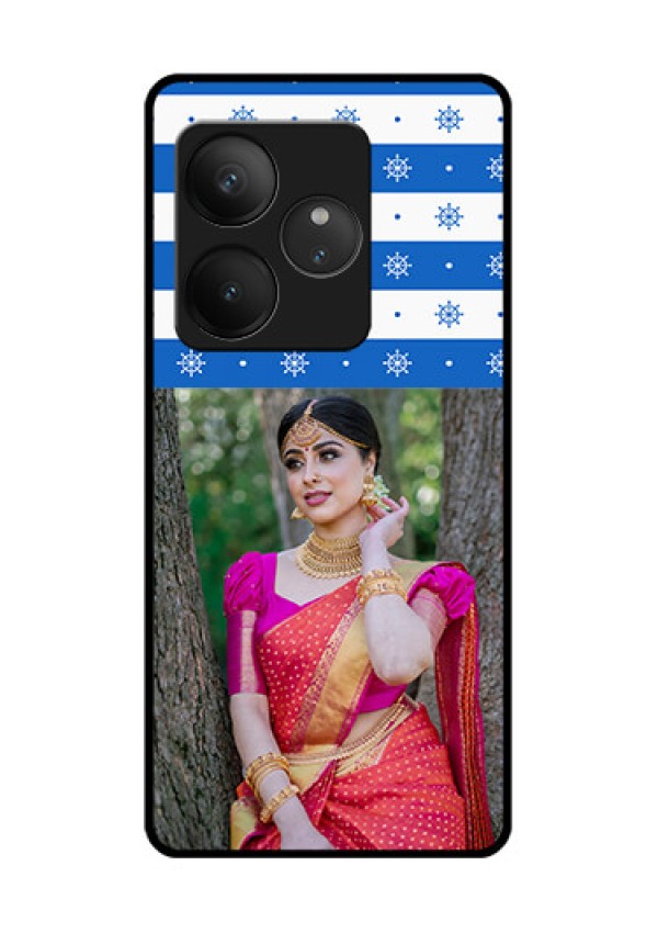 Realme GT 6 Custom Glass Phone CaseSnow Pattern Design