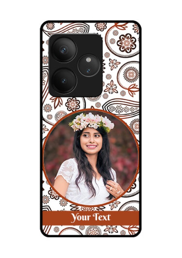Realme GT 6 Custom Glass Phone CaseAbstract Flower Design