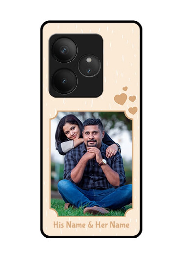 Realme GT 6 Custom Glass Phone CaseWith Confetti Love Design