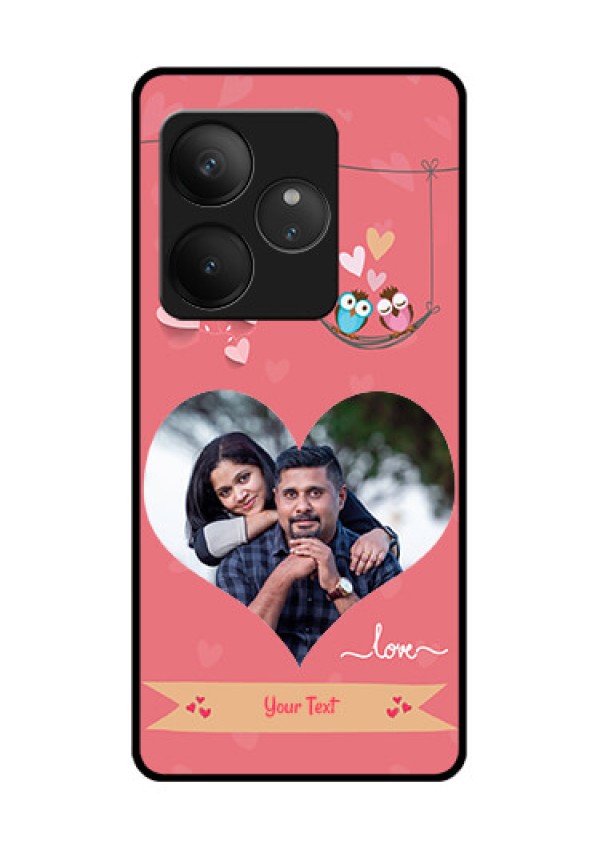 Realme GT 6 Custom Glass Phone CasePeach Color Love Design