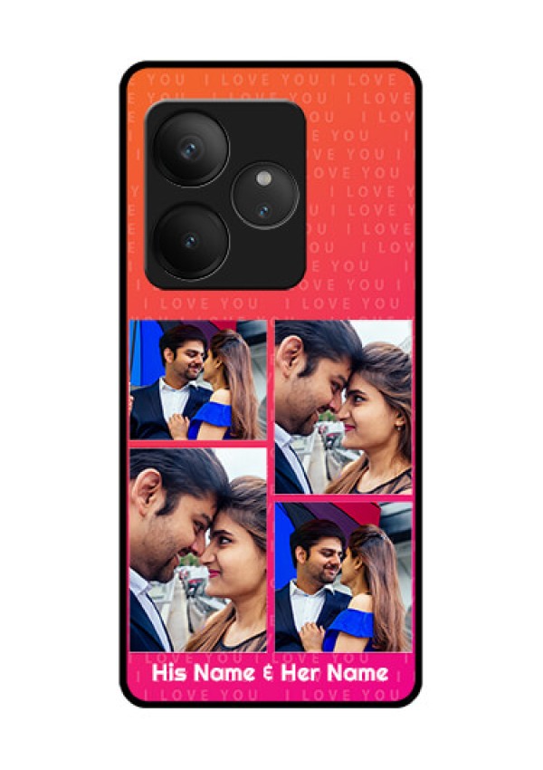 Realme GT 6 Custom Glass Phone CaseI Love You Pink Design