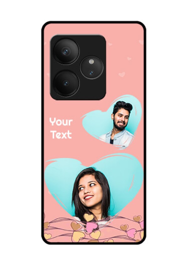 Realme GT 6 Custom Glass Phone CaseLove Doodle Design