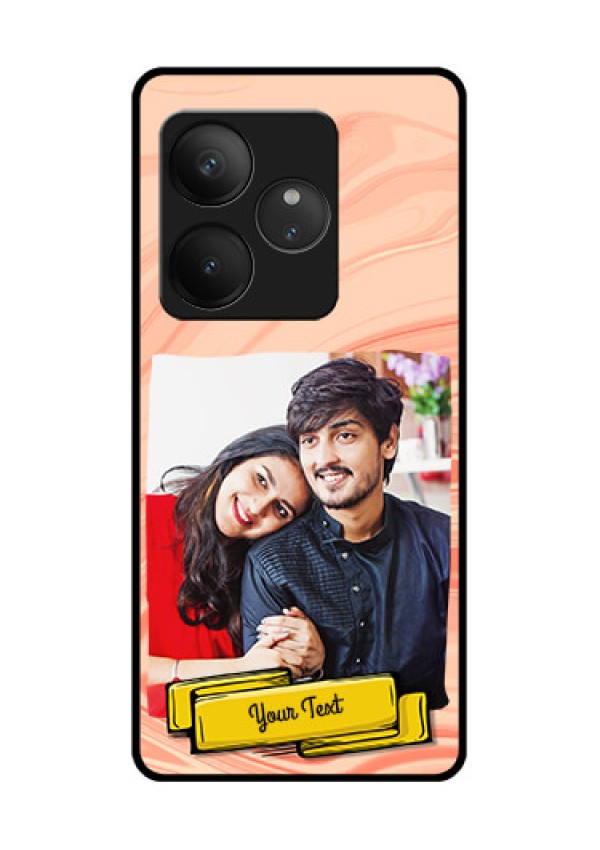 Realme GT 6 Custom Glass Phone CaseMarble Texture Design