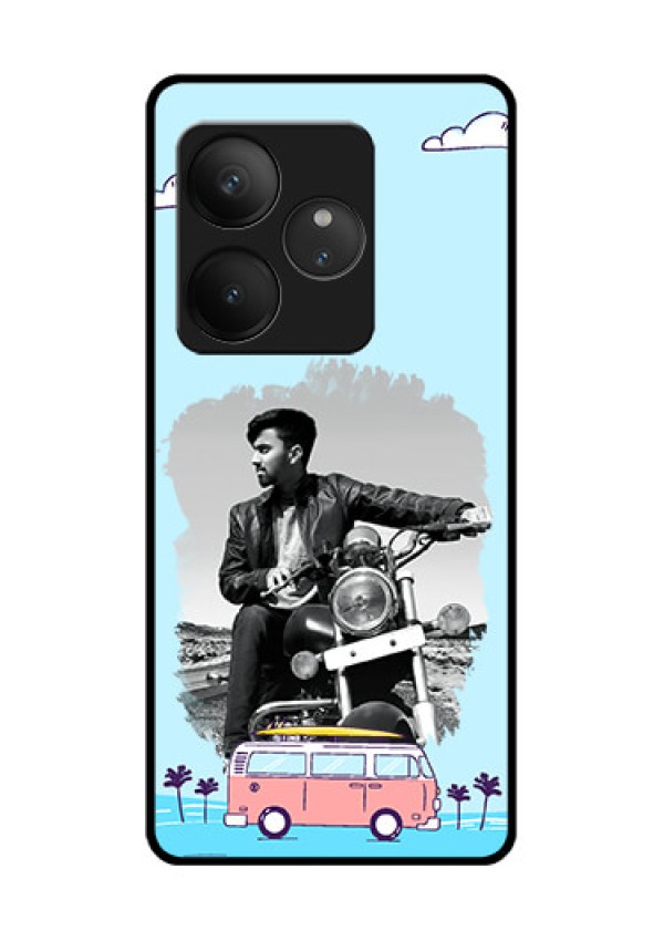 Realme GT 6 Custom Glass Phone CaseTravel and Adventure Design