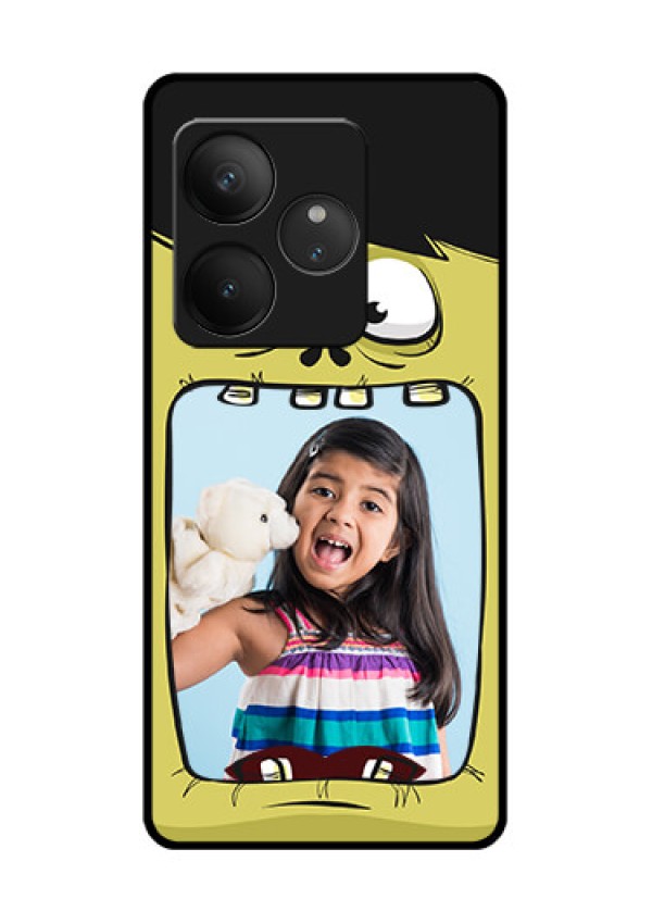 Realme GT 6 Custom Glass Phone CaseCartoon Monster Back Case Design