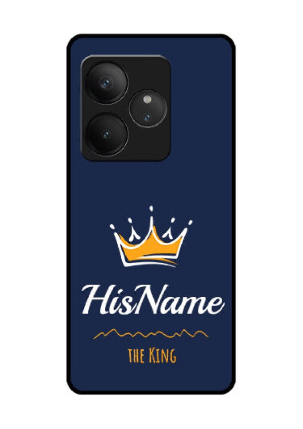Realme GT 6 Custom Glass Phone CaseKing With Name Design