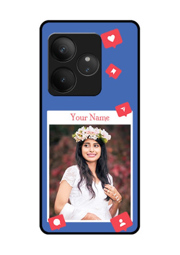 Realme GT 6 Custom Glass Phone CaseLike Share And Comment Design