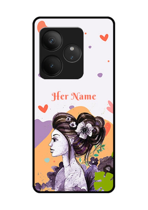 Realme GT 6 Custom Glass Phone CaseWoman And Nature Design