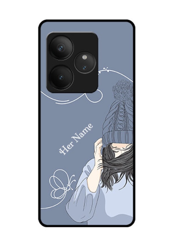 Realme GT 6 Custom Glass Phone CaseGirl In Winter Outfit Design
