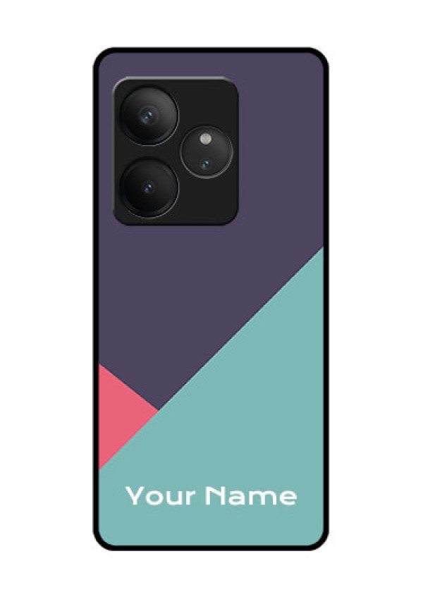 Realme GT 6 Custom Glass Phone CaseTri Color Abstract Design