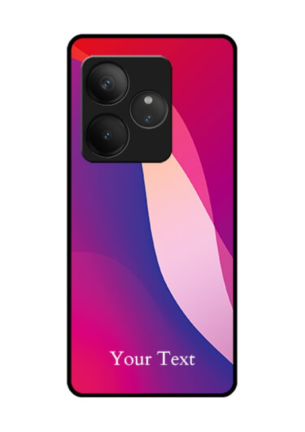 Realme GT 6 Custom Glass Phone CaseDigital Abstract Overlap Design