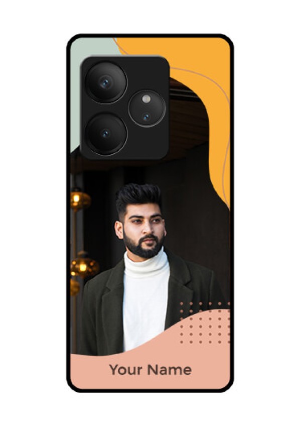 Realme GT 6 Custom Glass Phone CaseTri - Coloured Overlay Design