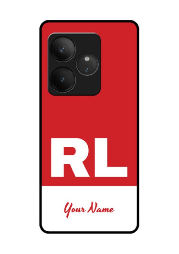 Realme GT 6 Custom Glass Phone CaseDual Tone Custom Text Design