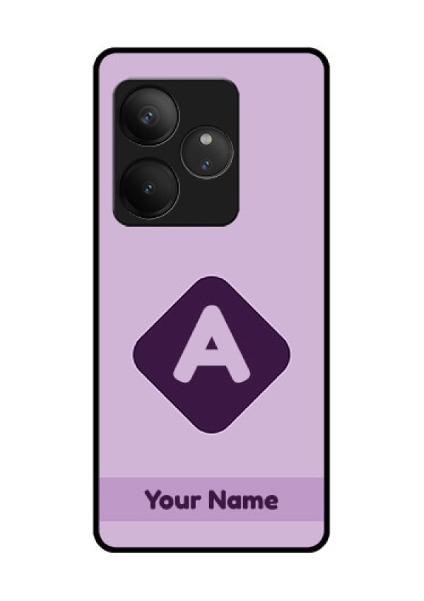 Realme GT 6 Custom Glass Phone CaseCustom Letter In Curved Badge Design