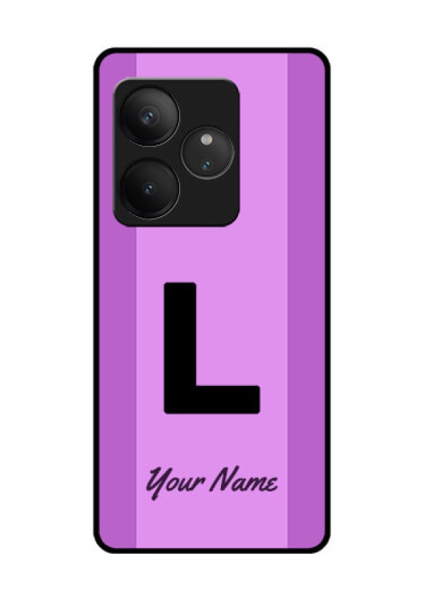 Realme GT 6 Custom Glass Phone CaseTricolor Custom Text Design