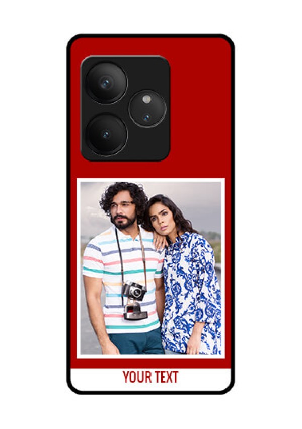 Realme GT 6T 5G Custom Glass Phone CaseRed Color Design