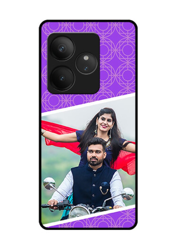 Realme GT 6T 5G Custom Glass Phone CaseViolet Color Pattern Design