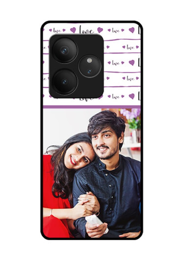 Realme GT 6T 5G Custom Glass Phone CaseCouples Heart Design