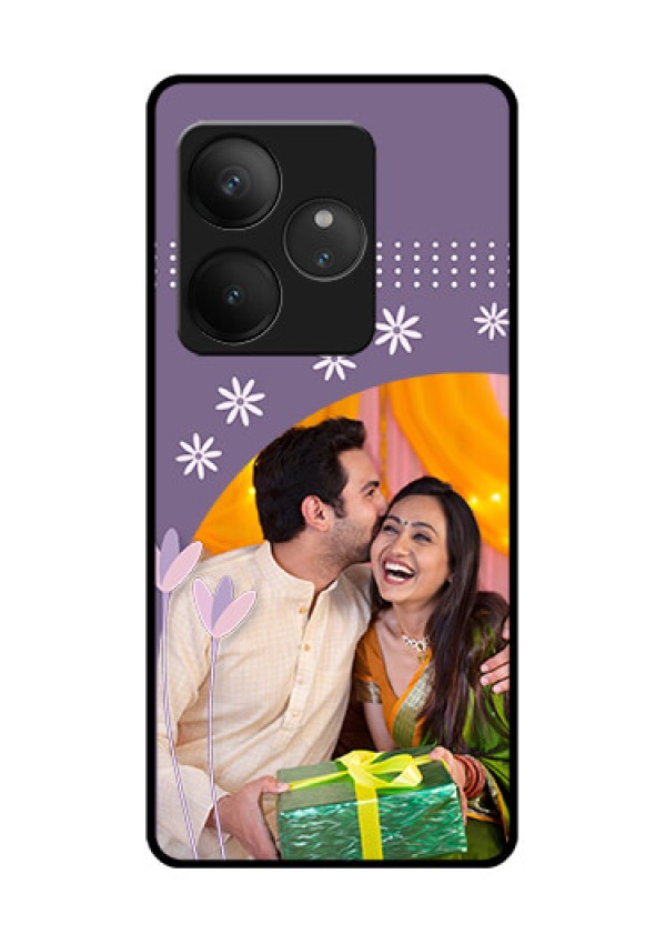 Realme GT 6T 5G Custom Glass Phone CaseLavender Flowers Design
