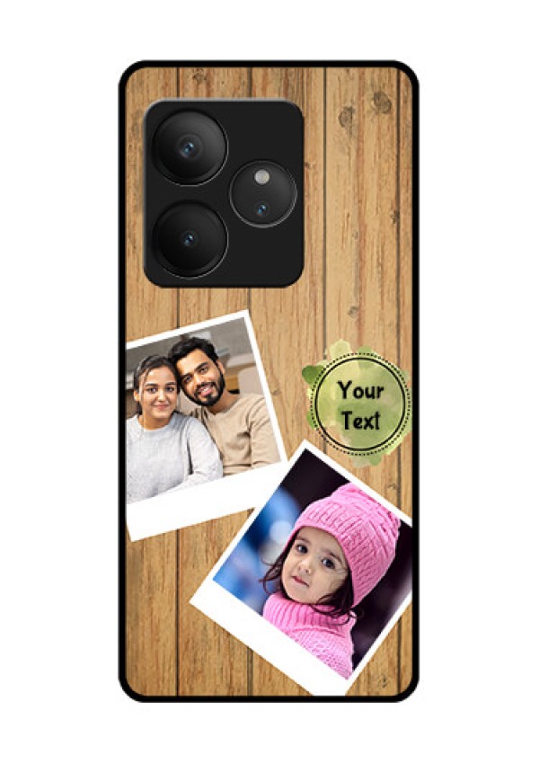 Realme GT 6T 5G Custom Glass Phone CaseWooden Texture Design