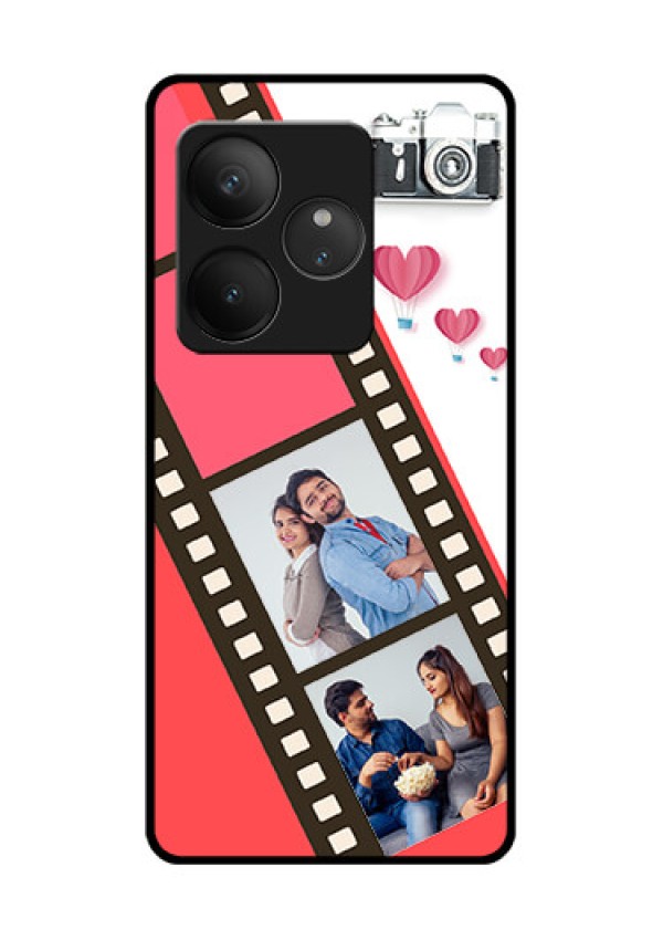 Realme GT 6T 5G Custom Glass Phone Case3 Image Holder With Film Reel