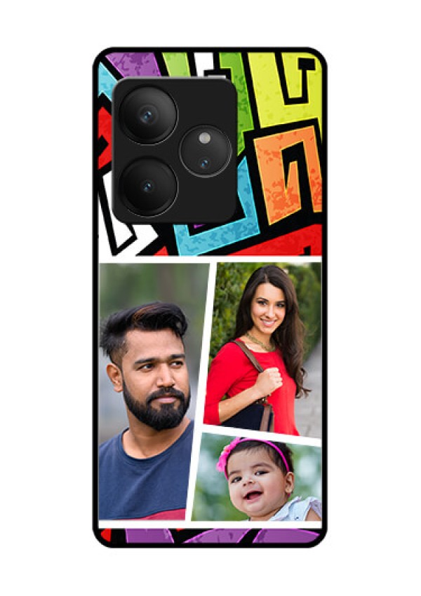 Realme GT 6T 5G Custom Glass Phone CaseGraffiti Pattern Design