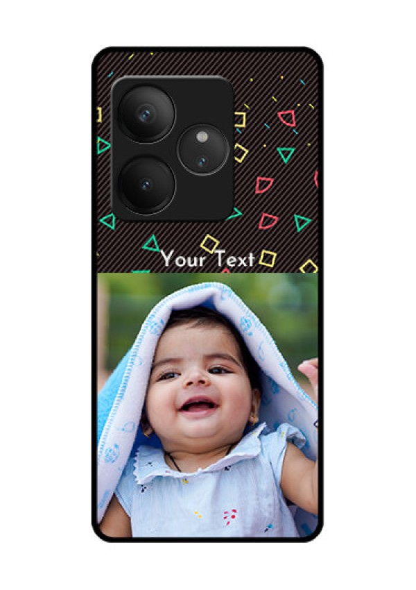 Realme GT 6T 5G Custom Glass Phone CaseWith Confetti Birthday Design
