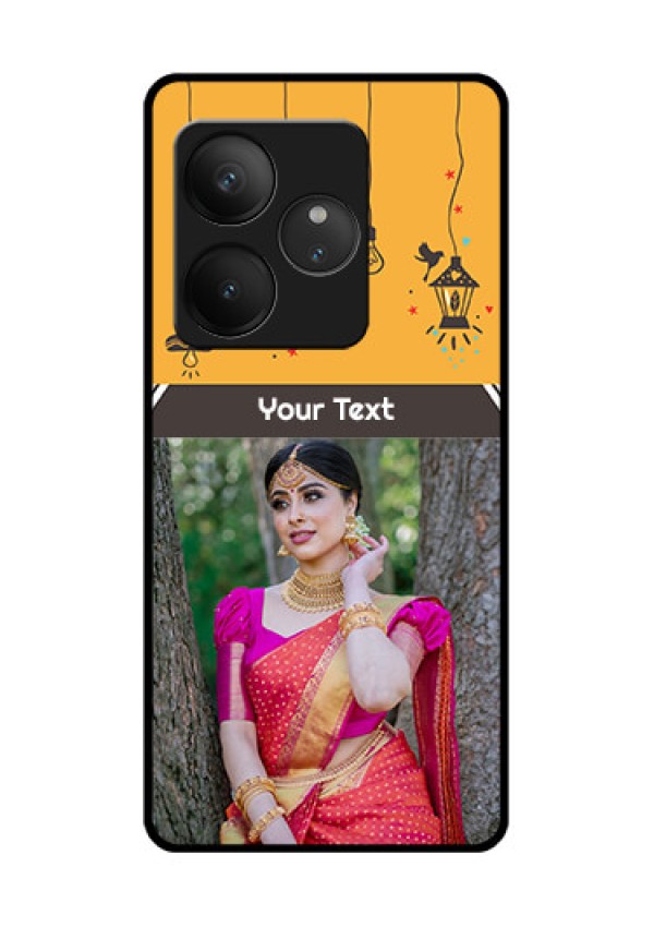 Realme GT 6T 5G Custom Glass Phone CaseWith Family Picture And Icons