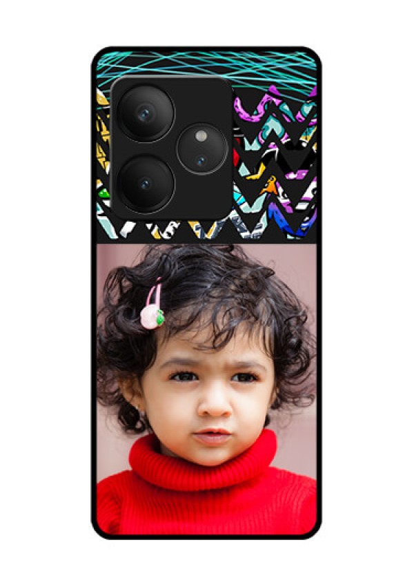 Realme GT 6T 5G Custom Glass Phone CaseNeon Abstract Design