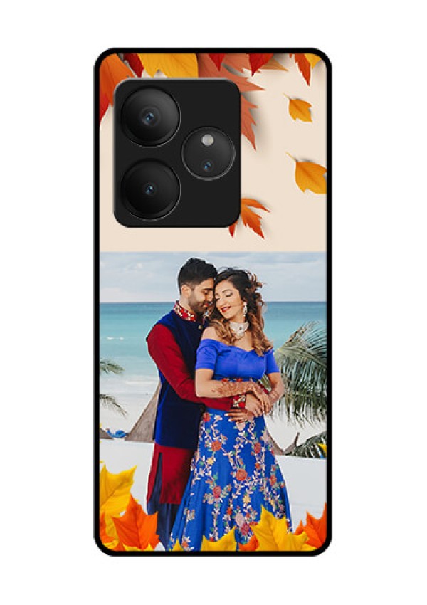 Realme GT 6T 5G Custom Glass Phone CaseAutumn Maple Leaves Design