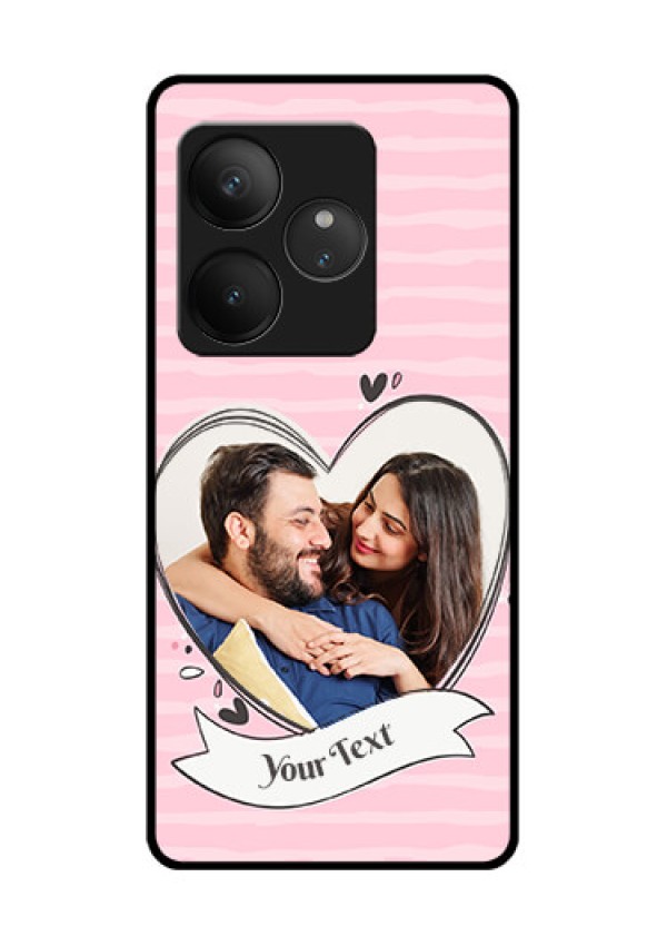 Realme GT 6T 5G Custom Glass Phone CaseVintage Heart Design